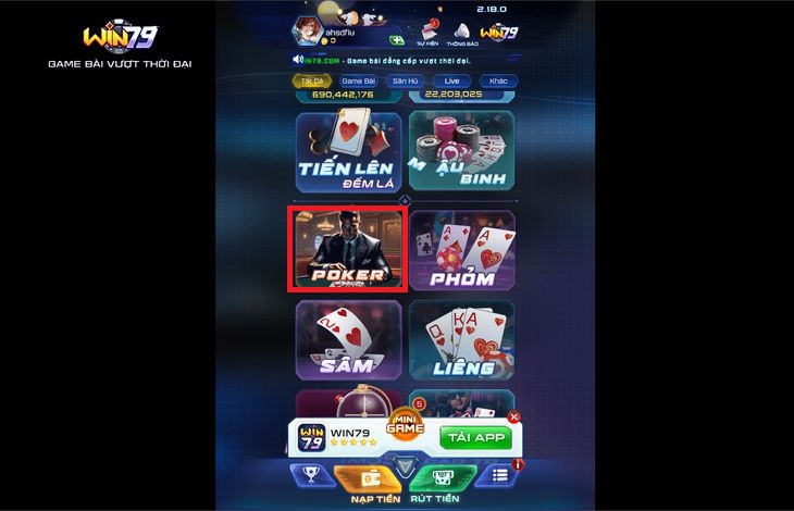 Game bài Poker Win79